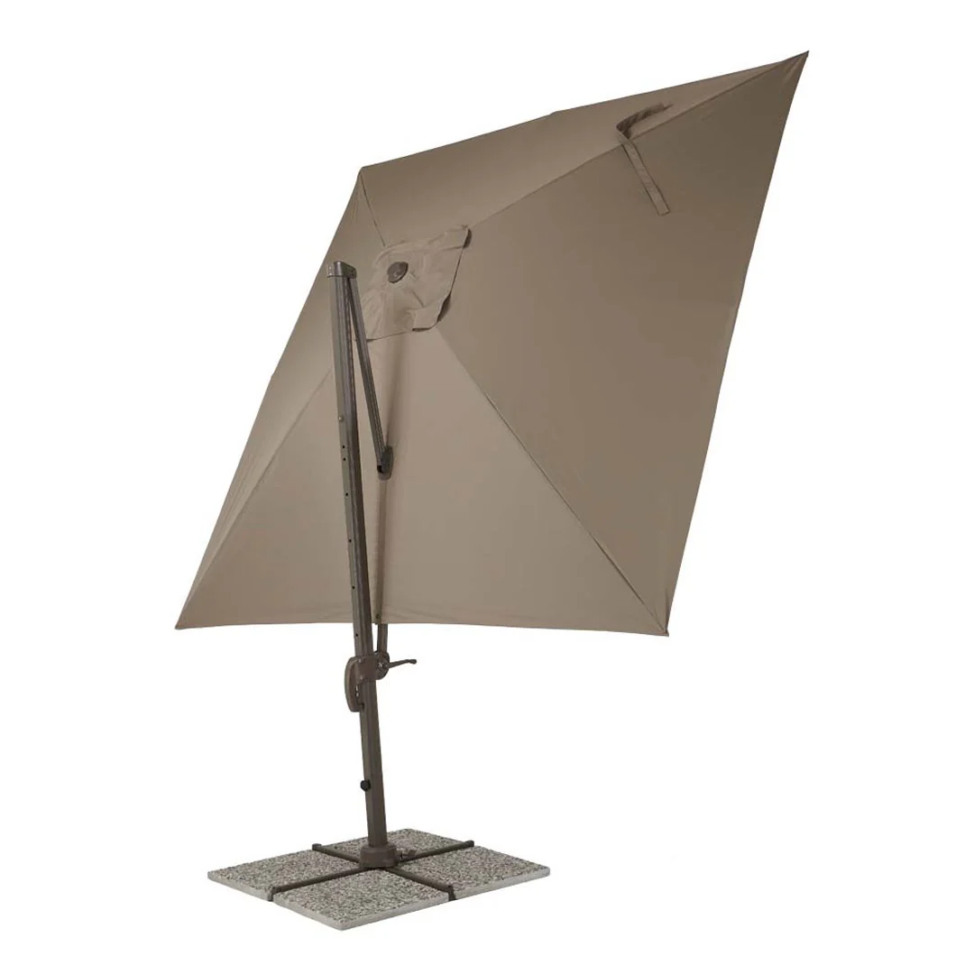 Sanremo - Ombrellone da giardino a braccio laterale light taupe