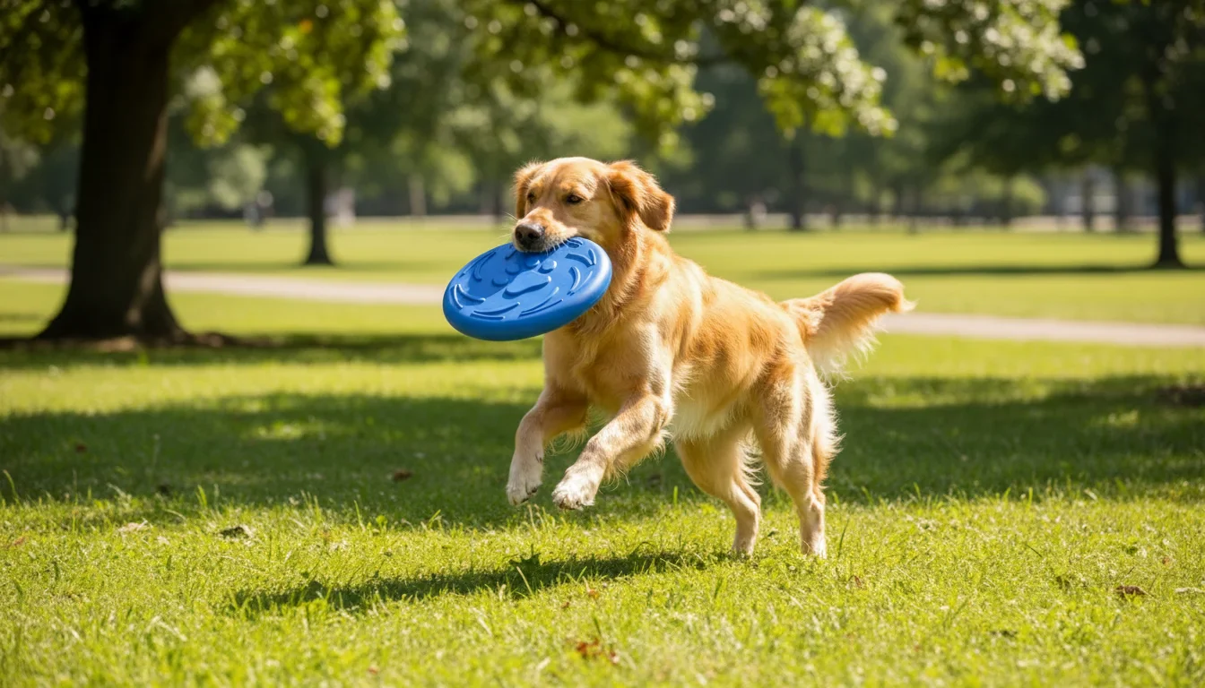 Soft Rubber Dog Frisbee, Durable Lightweight Flying Disc, Blue