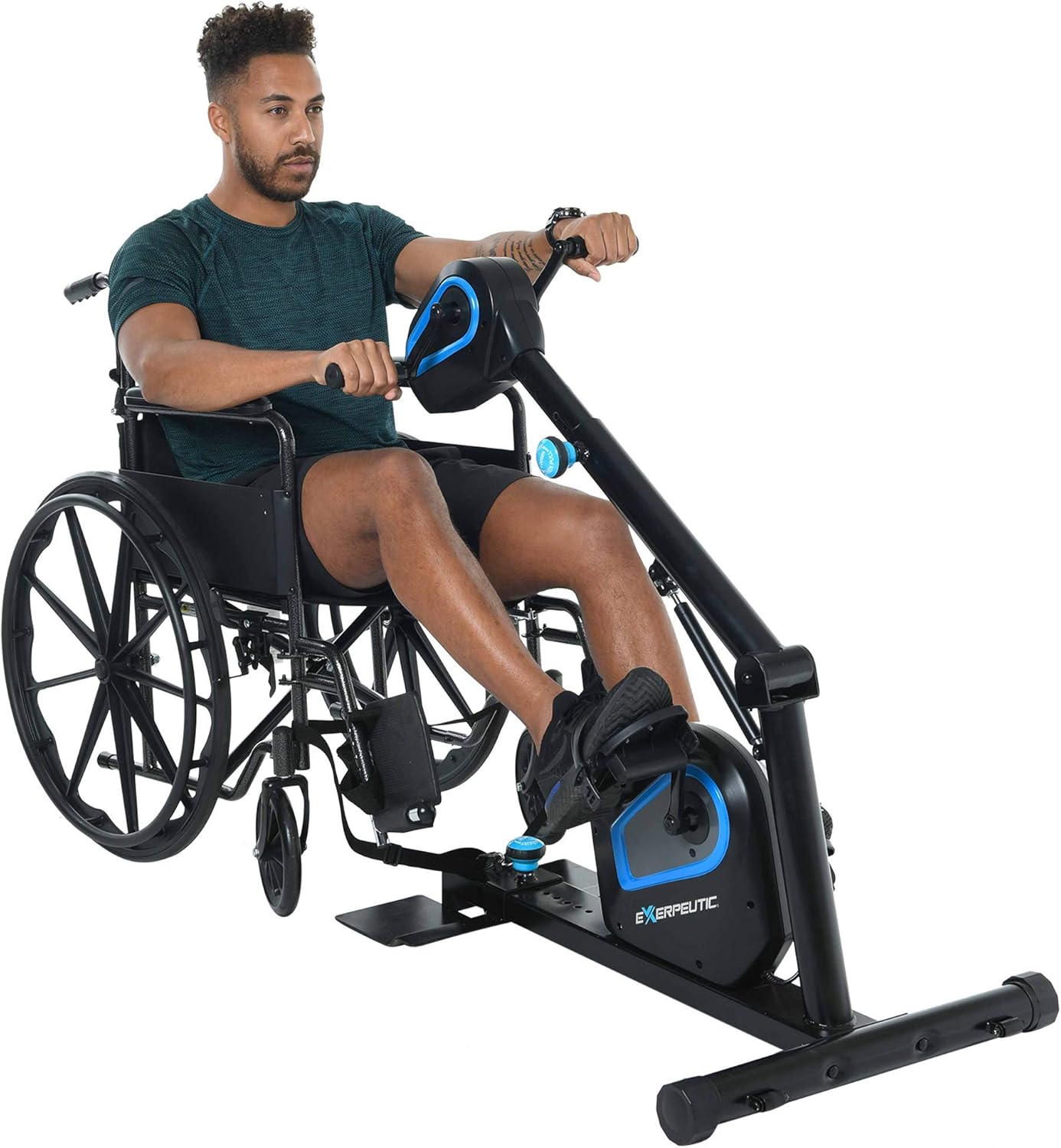 Exerpeutic 2000M Motorized Under Desk Exercise Bike – Adjustable Electric Pedal Exerciser for Legs & Arms – Fitness Equipment for Home & Office
