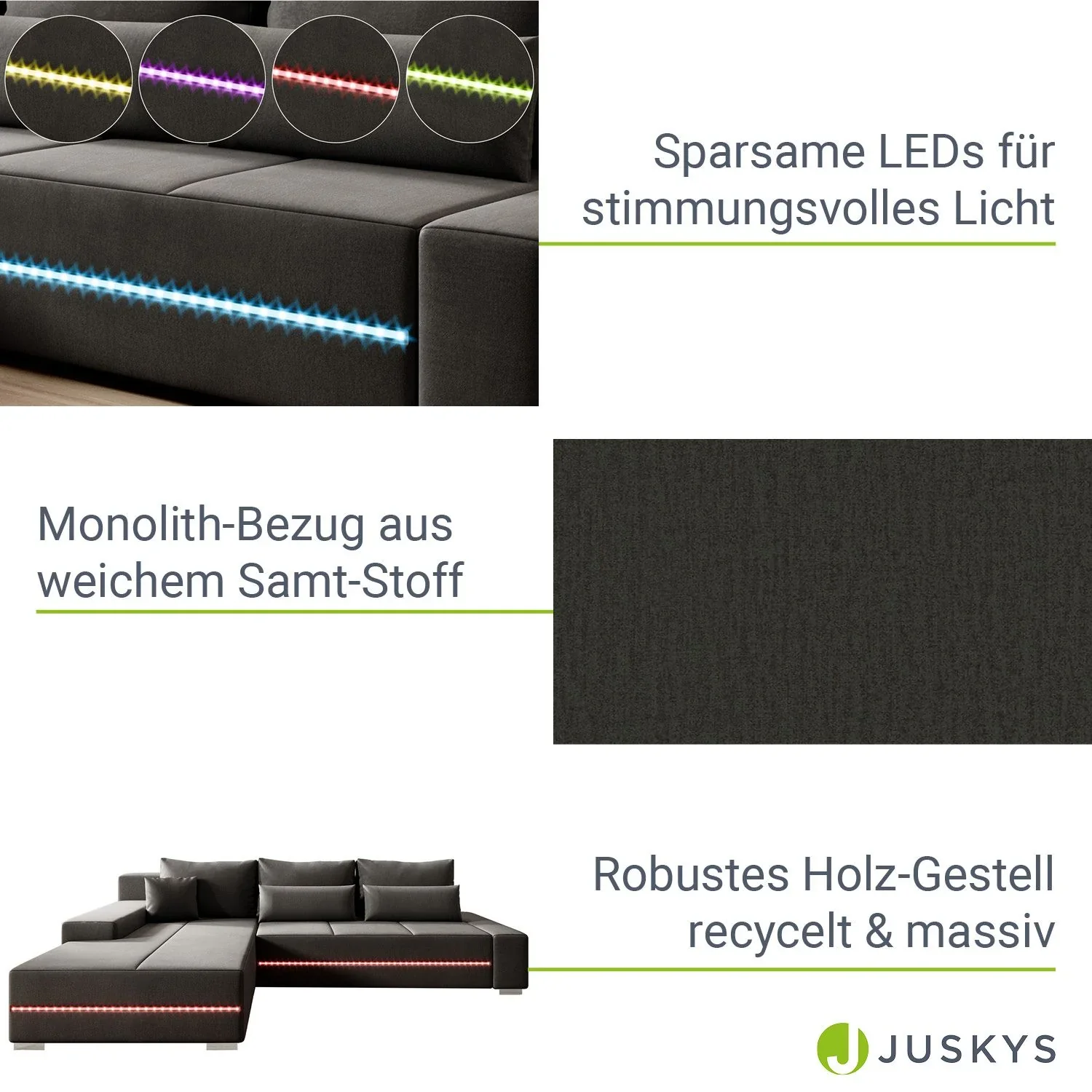 2025 Sofá Davos con LED