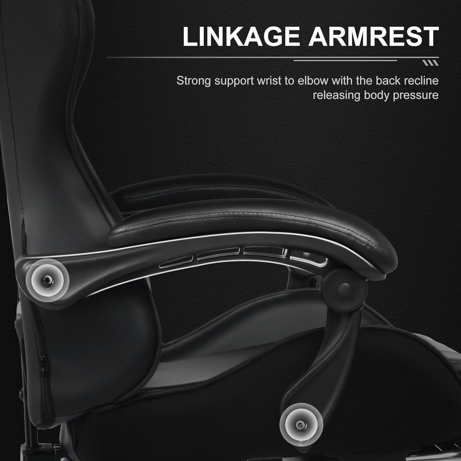 GTPLAYER Gaming Chair, Computer Chair with Footrest and Lumbar Support, Height Adjustable Game Chair with 360  -Swivel Seat and Headrest and for Office or Gaming (White)
