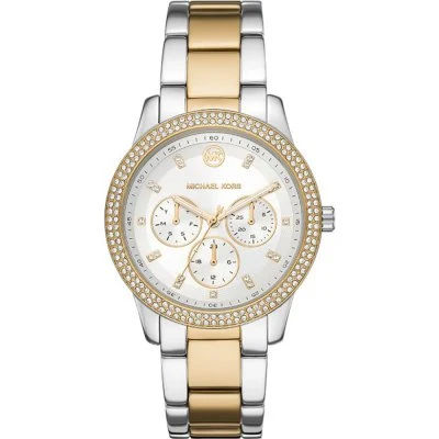 Michael Kors Oversized Tibby Pavé Two-Tone Watch MK6825