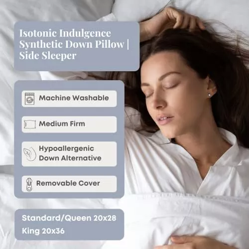 Indulgence Side Sleeper Pillow by Isotonic 36