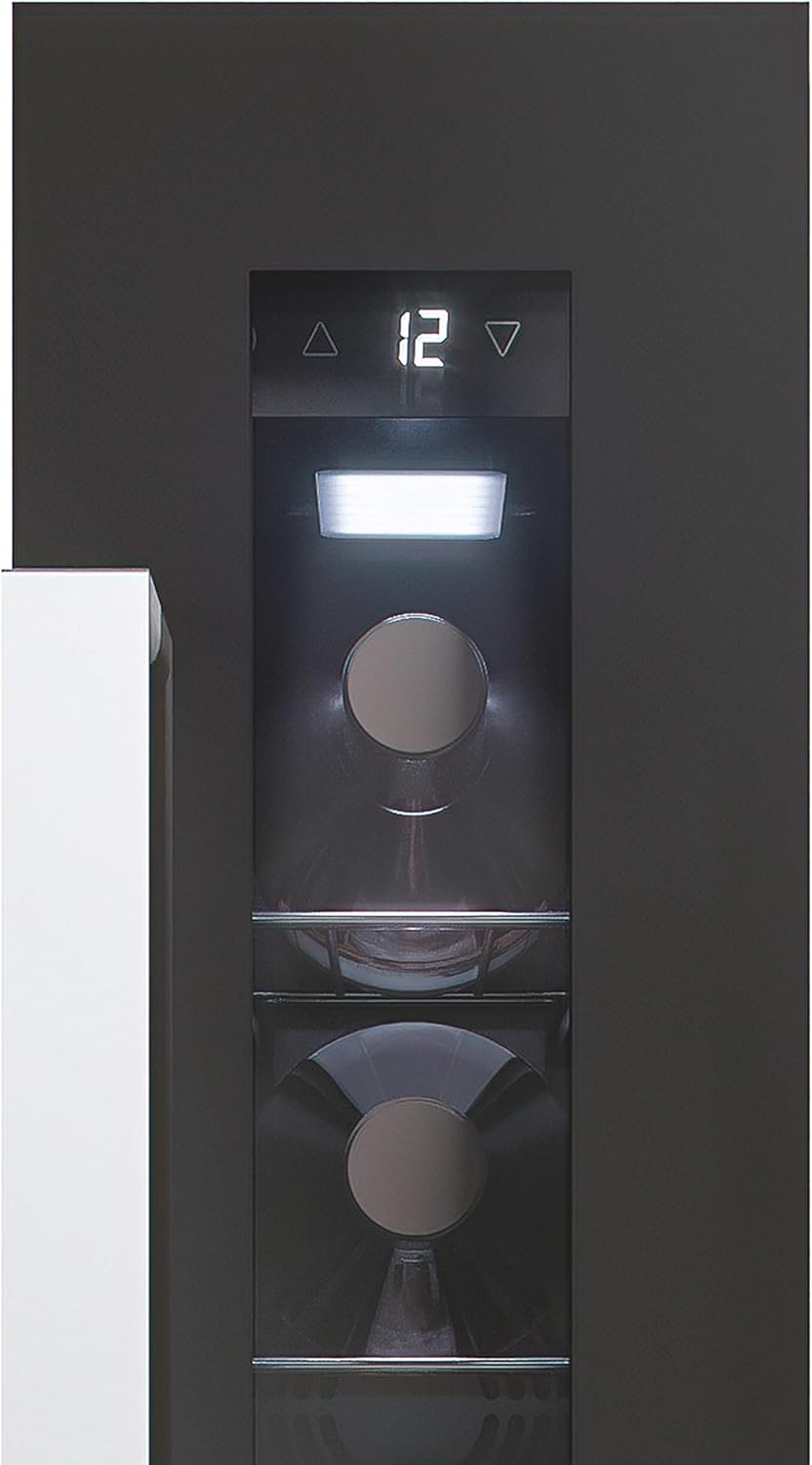 CANDY DiVino CCVB 15/1, Vinoteca Integrable Estrecha, 20L, 7 Botellas, Puerta Reversible, 6 Baldas, Tratamiento Anti-UV, Compresor Antivibraciones, LED, Temperatura 5º a 18º, 39DB, Clase C, Negro