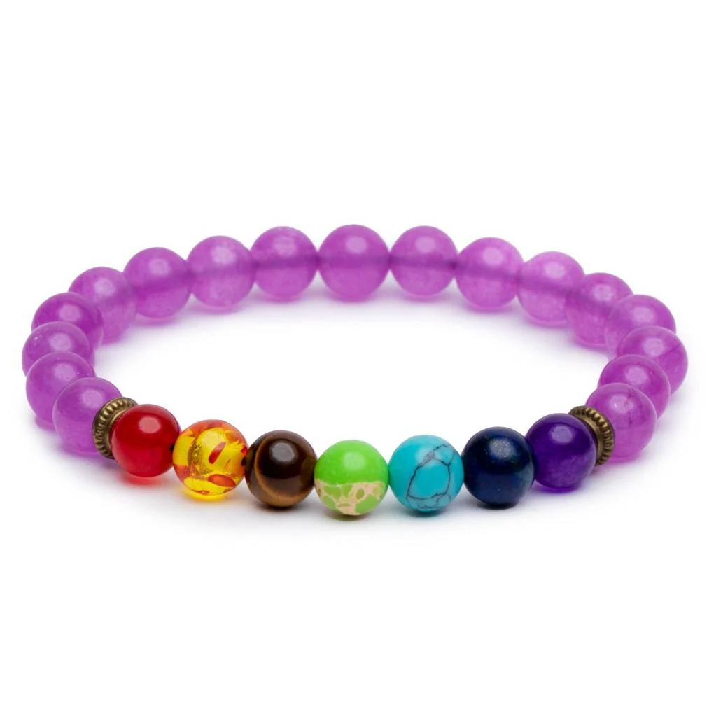 Badu Chakra Armband - Violet Kwarts - Rechtvaardigheid