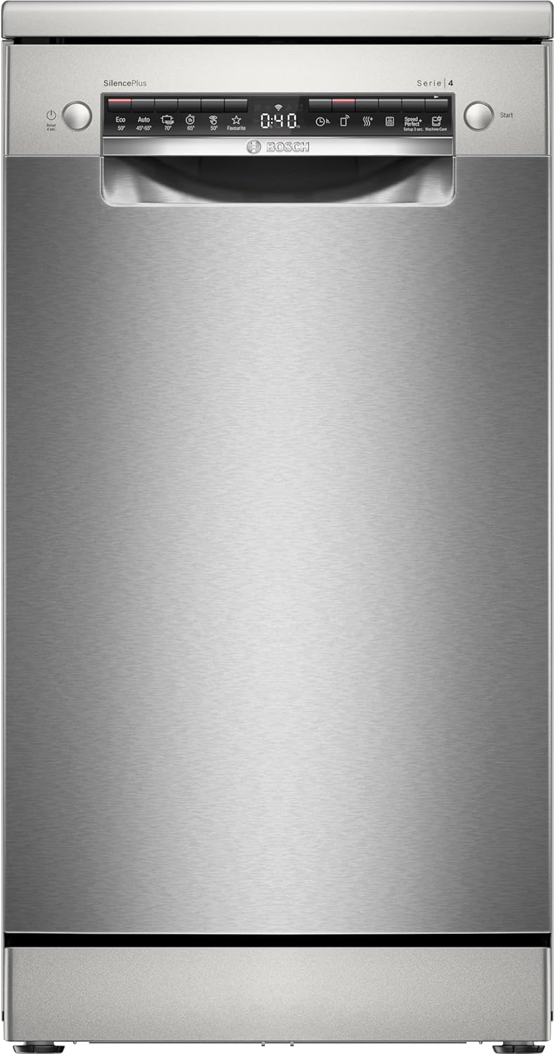 Bosch - Dishwasher, 45 cm, Series 4, Free Installation, Home Connect, Stainless Steel, SPS4HMI49E