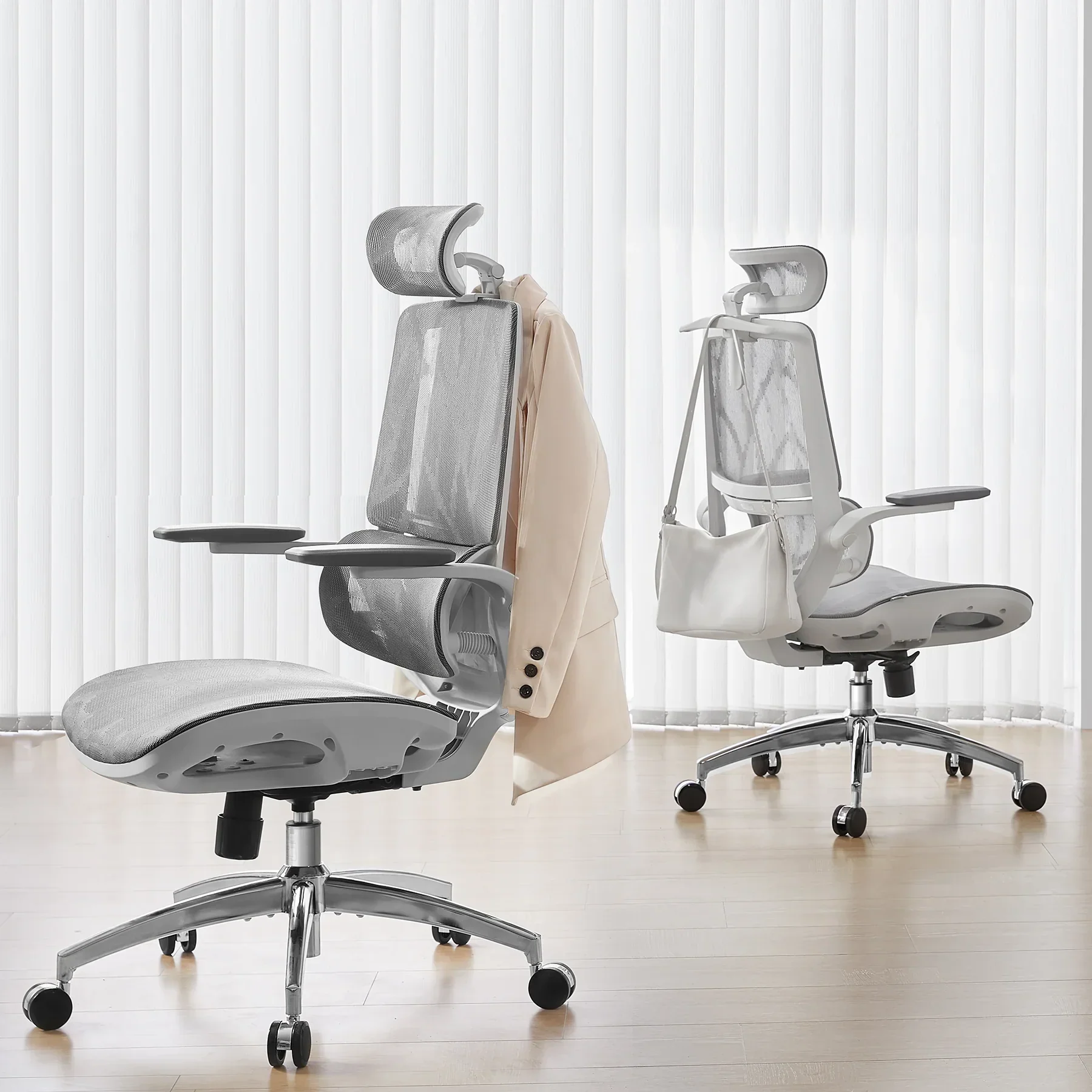 2025 Silla de Oficina Ergonómica Sihoo M59AS con Respaldo de Dos Secciones y Reposabrazos 3D Abatibles