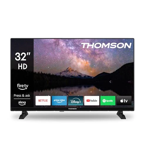 Thomson 32'' (80 cm) HD   LED Fire TV   Controllo vocale Alexa, supporto AirPlay, triplo sintonizzatore, Bluetooth, HDMI, porte USB, AV IN e CI    32HF2S34 2024 : Amazon.it