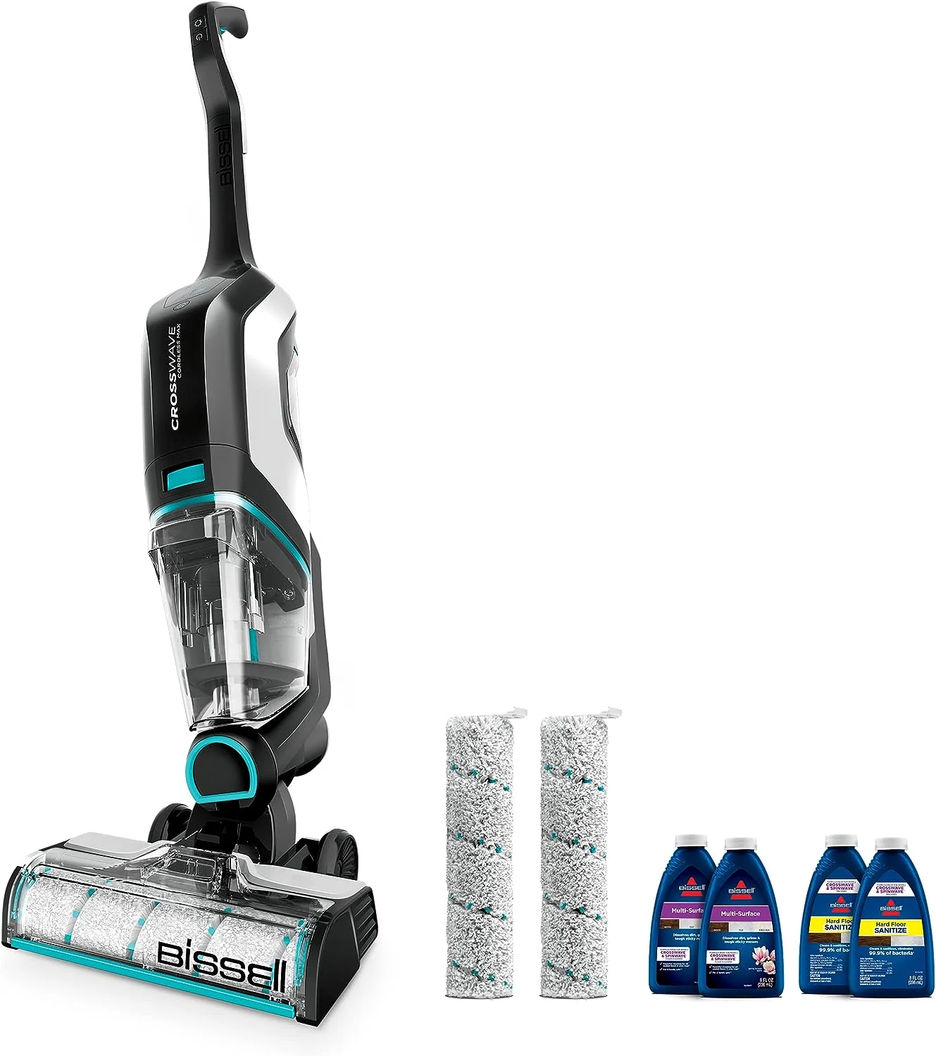 2025 Aspiradora Escoba 2 en 1 BISSELL CrossWave Cordless Max Sin Cable – Aspiración y Limpieza