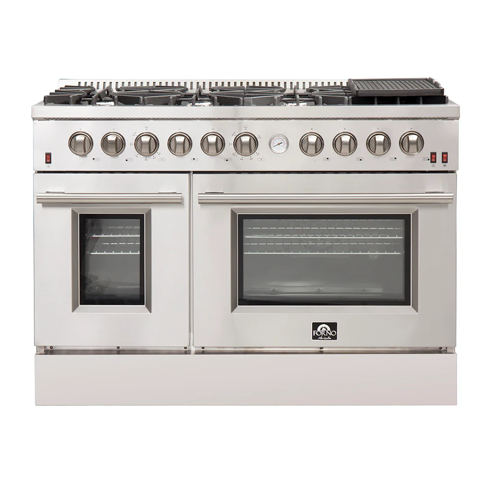 Forno®Alta Qualita 48" Gas Range in Stainless Steel Manual Ignition