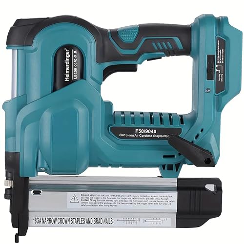 Pistola per unghie senza fili con batteria da 2,0 Ah e caricabatterie, 18 GA 2 in 1, chiodatrice/cucitrice per tappezzeria, miglioramento della casa e lavorazione del legno : Amazon.it: Fai da te