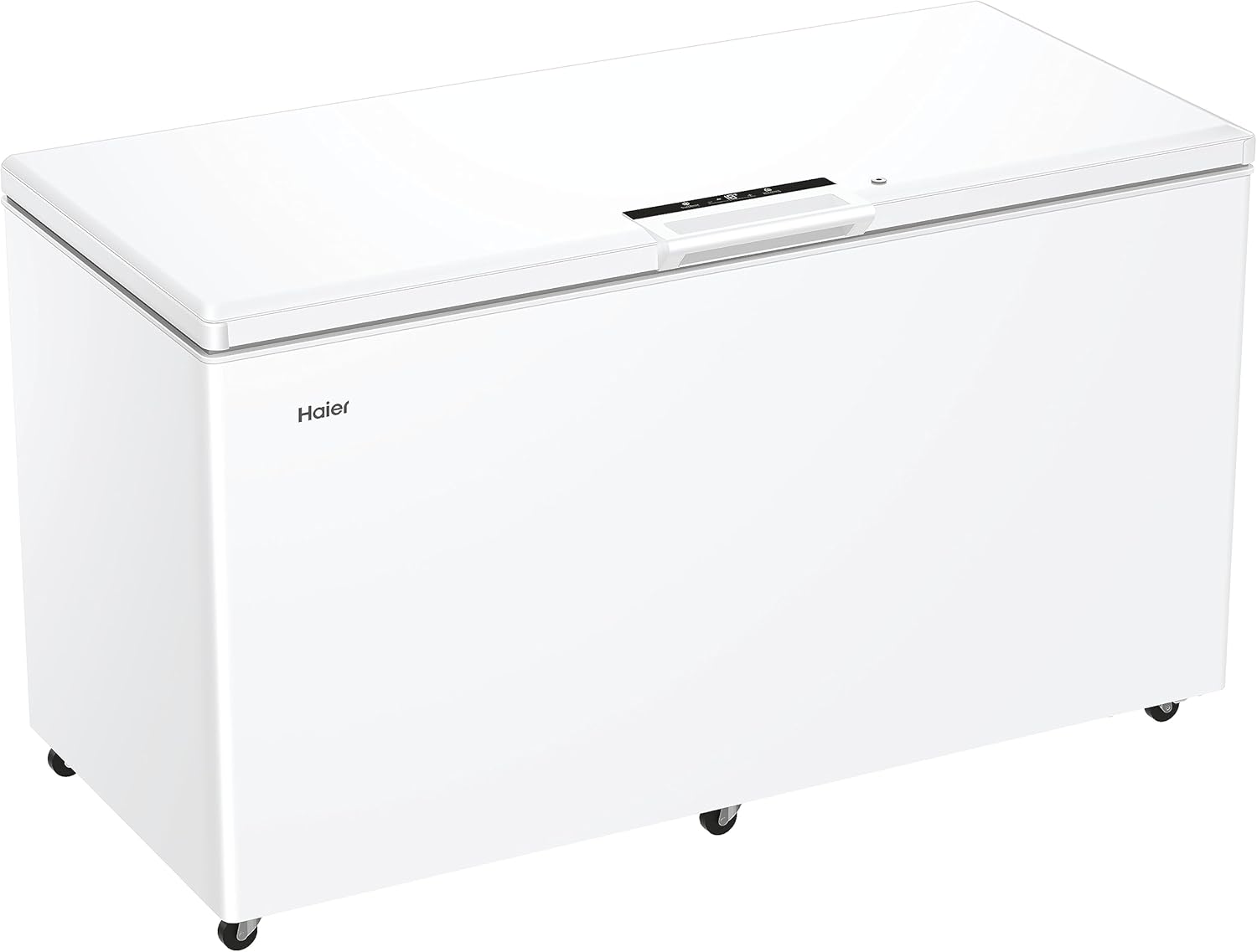Haier Serie 7 Gefriertruhe, 508 Liter, Fast Freeze-Funktion, antibakterielle Behandlung, einstellbare Temperatur, LED-Licht, Klasse E, 154,5 x 75 x 89 cm, Weiß – HCE520E