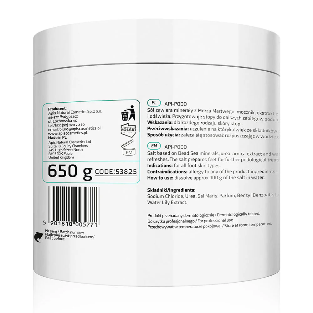 Apis API-PODO urea softening foot salt �C intensively softens and refreshes rough feet | 650g