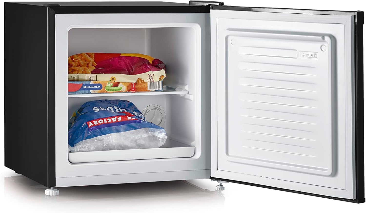 SEVERIN Retro Mini Kühl-/Gefrierbox (31 l), Gefrierschrank klein, Minikühlschrank mit flexibler Temperaturregelung, Tischkühlschrank, schwarz, GB 8880