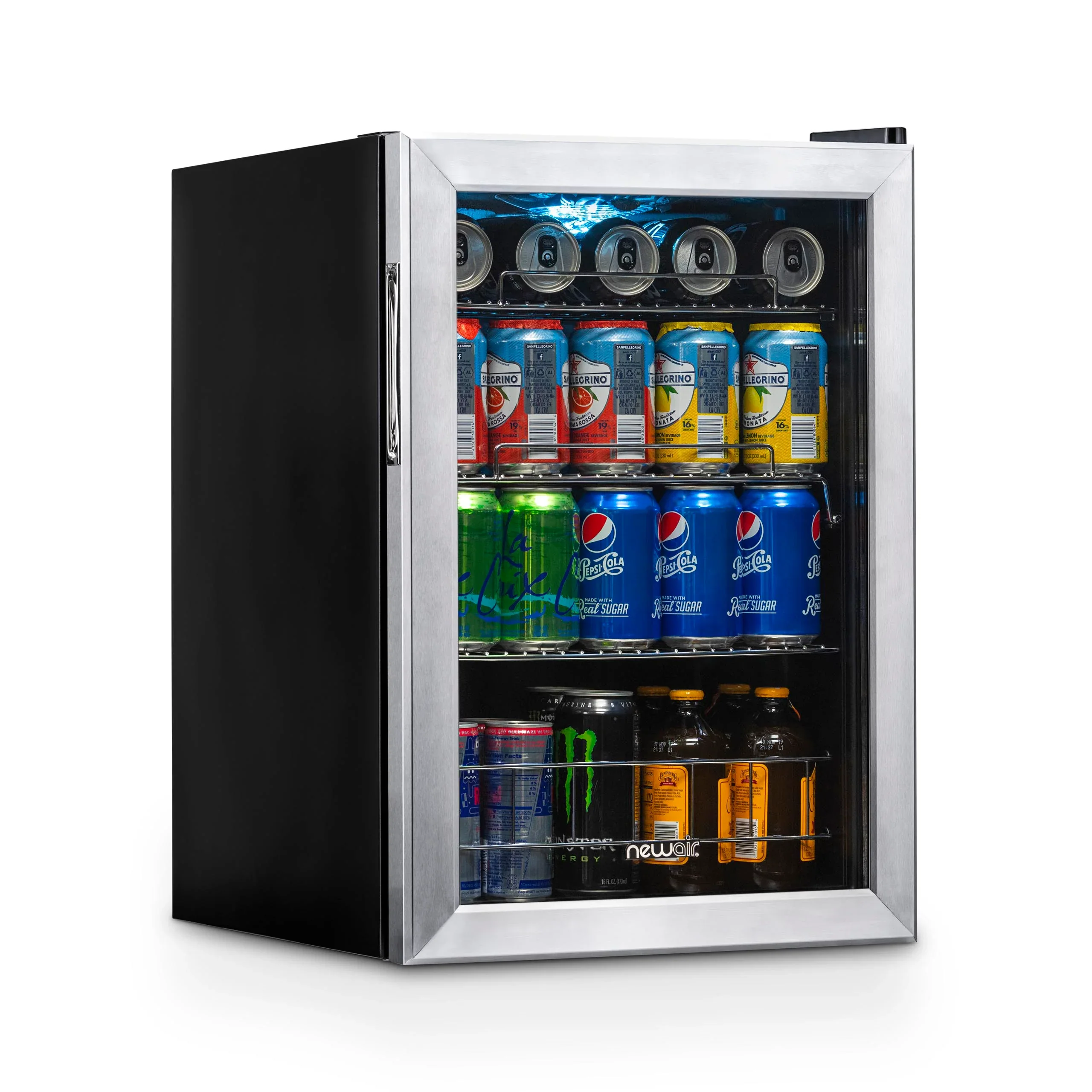 2025 Newair® Refrigerador de Bebidas Independiente de Acero Inoxidable – 90 Latas – 17”