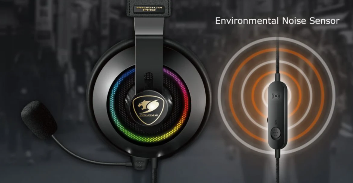 2025 Audífonos Gamer Cougar Phontum Pro Prix USB 7.1 – Multiplataforma