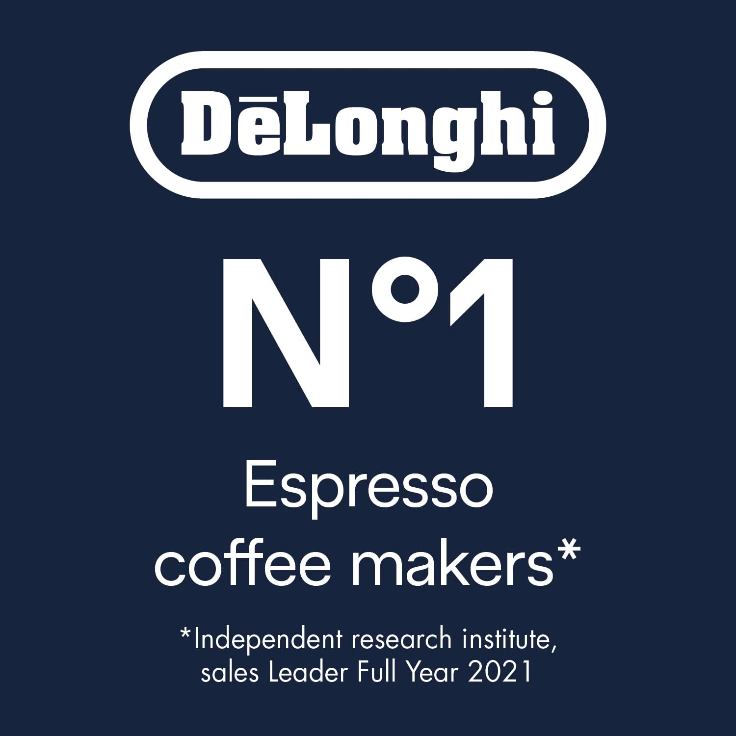 De'Longhi Dedica Style EC 685.M – Espresso Siebtrgermaschine, Espressomaschine mit professionellem Milchaufschumer, nur 15 cm breit, für Kaffeepulver oder ESE Pads, 1 l Wassertank, silber
