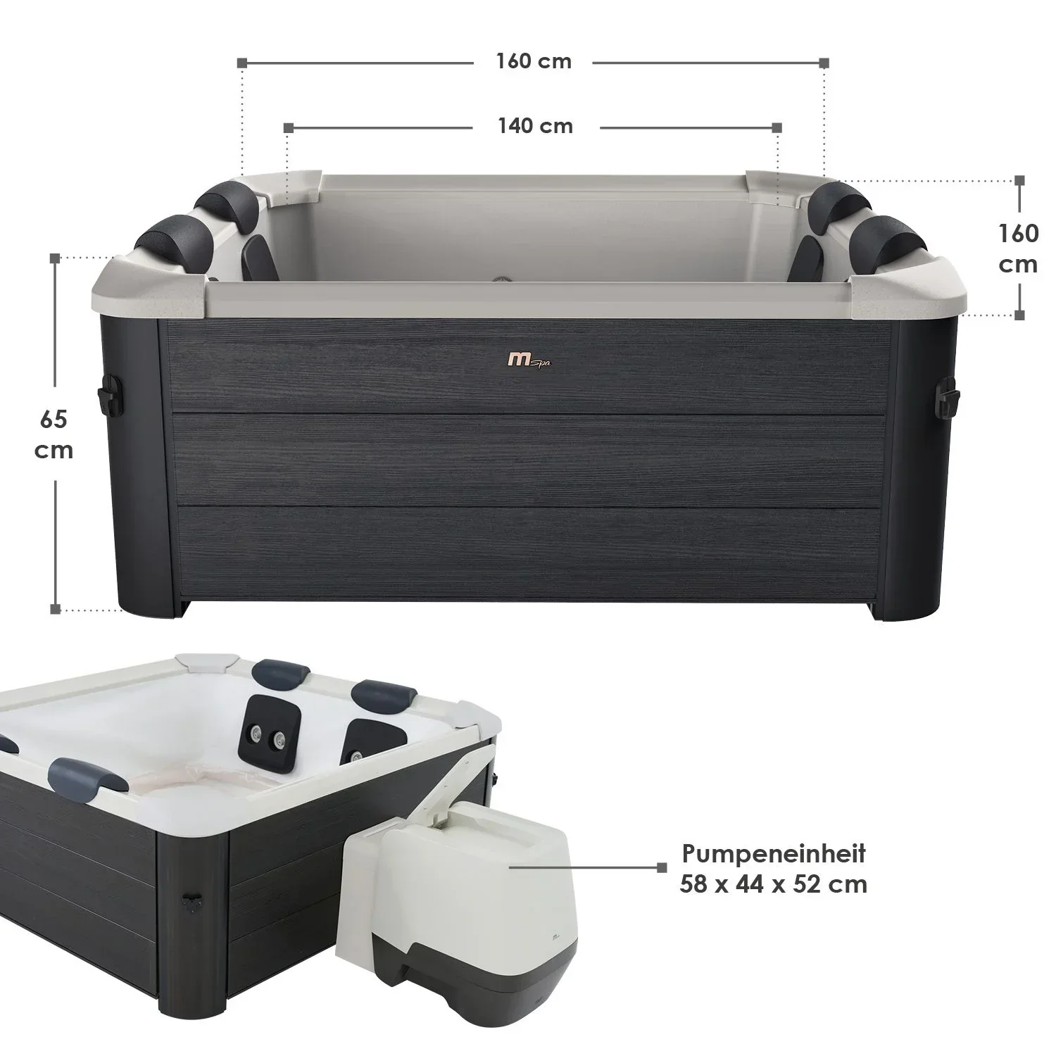 2026 Spa Whirlpool Oslo con iluminación LED