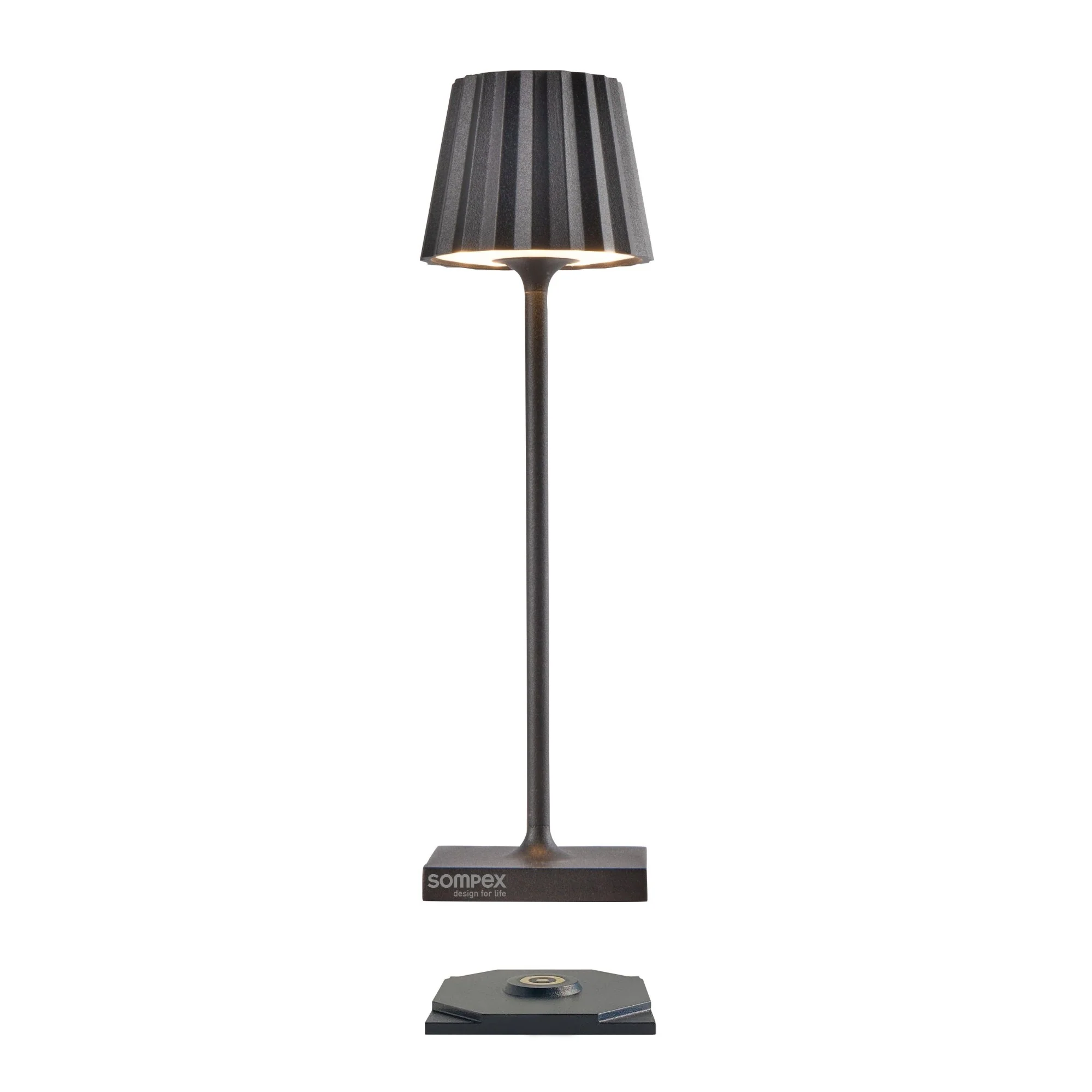 Sompex Tischlampe Troll nano anthrazit, 21cm