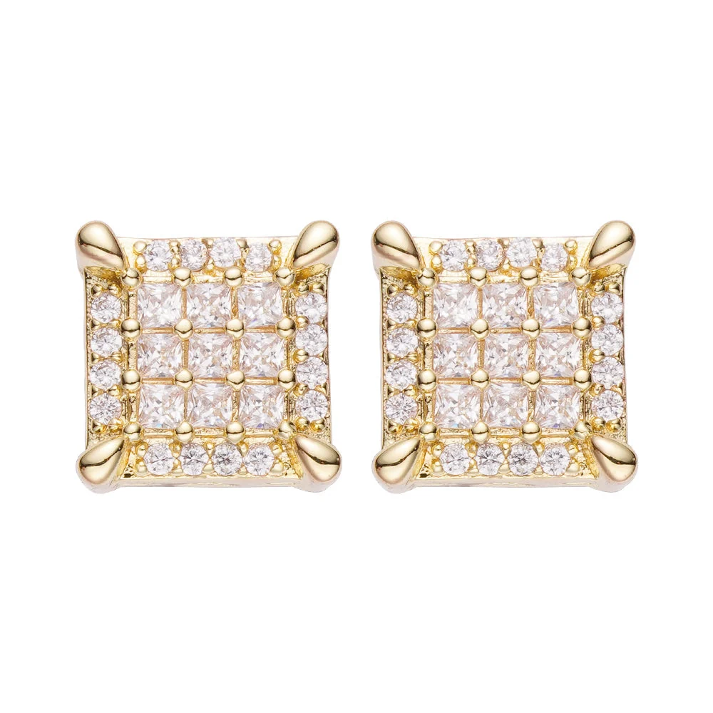 Big Daddy Emerald Cut Iced Out Diamond Earring