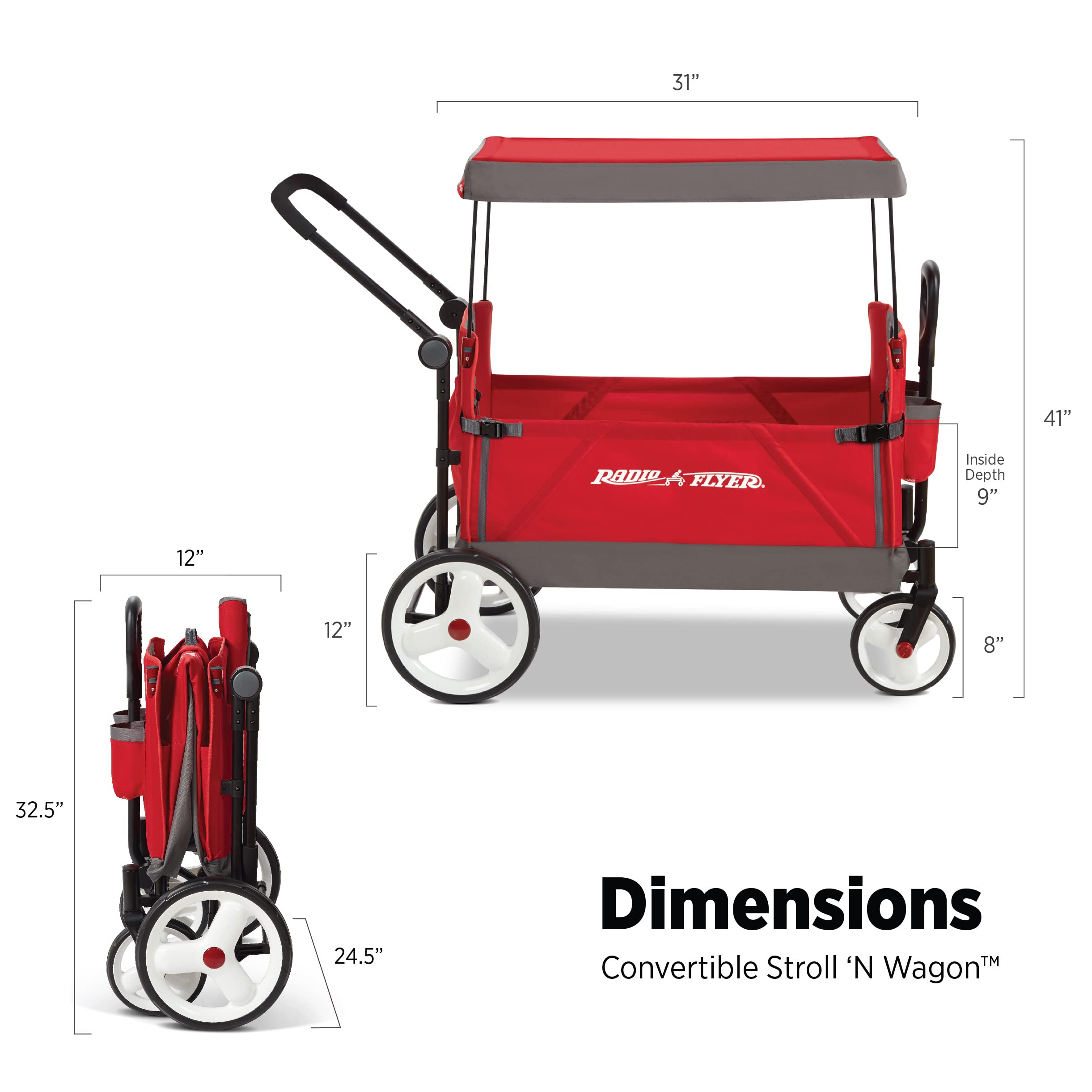 Radio Flyer Convertible Stroller Exclusive