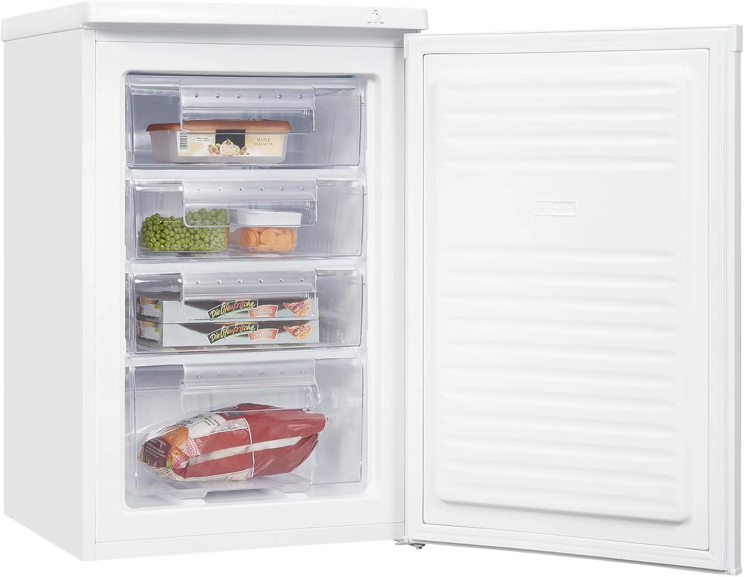 Exquisit vriezer GS80-040E wit | Vrijstaand apparaat | 91 l volume | Wit | Vriezen | Draairichting deur verwisselbaar | Vrieslades