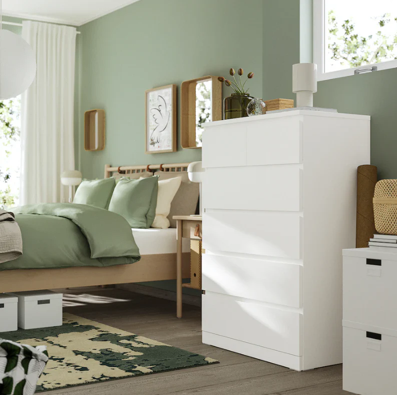 2025 IKEA MALM ladekast met 6 lades ?C Wit, 80 x 123 cm, modern design