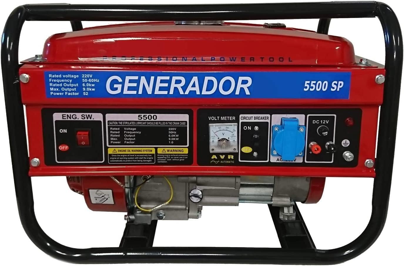 Generador eléctrico gasolina monofásico Potencia garantizada, corriente hasta 2800W en monofásico a 220V