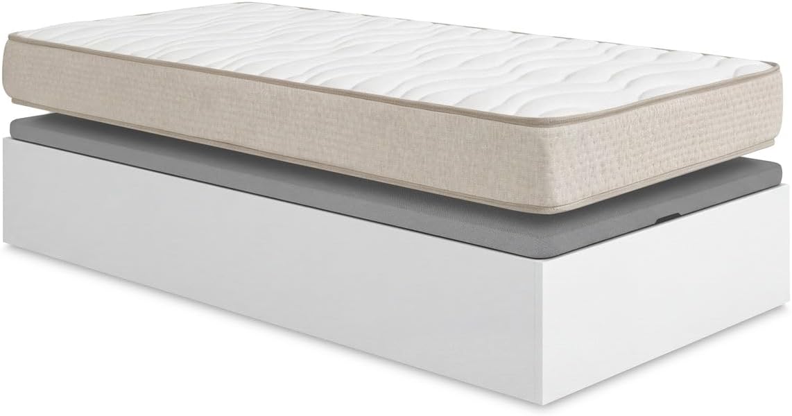 DEKIT - Pack Ahorro Juvenil Canapé abatible Nest con Colchón viscoelástico Nova 90 x 190 cm, Altura 20 cm