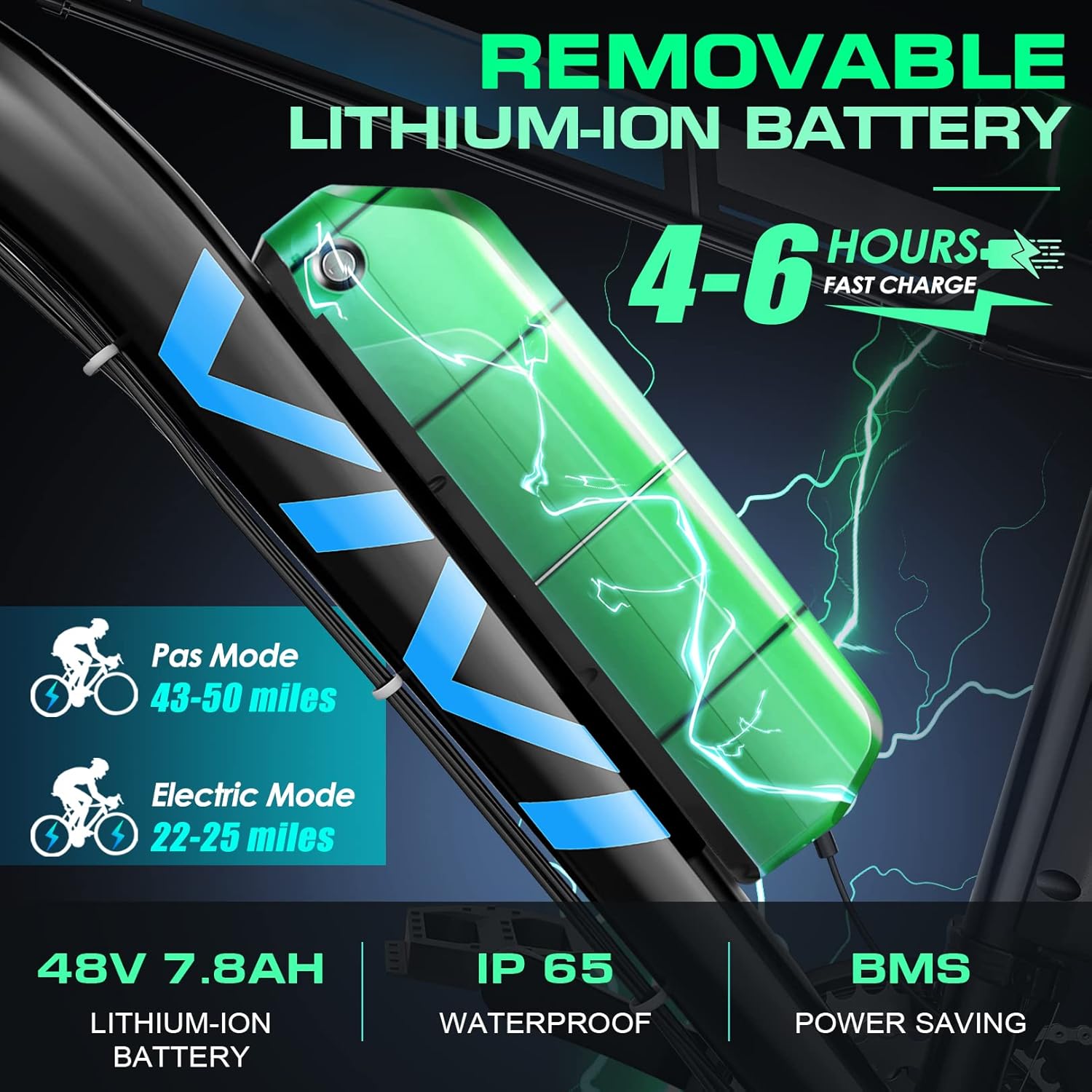 Vivi Electric Bike for Adults, Peak 780W Ebike 26 Electric Mountain Bike, 22MPH Adult Electric Bicycles Commuter Ebike with 48V Battery, Up to 50 Miles, Cruise Control, 21 Speed, UL 2849 Certified