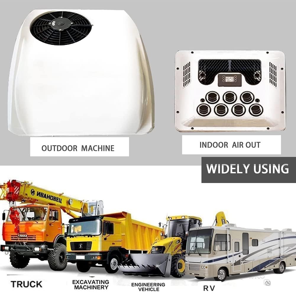 AYUE Klimaanlage 2 in 1 DC RV Dachklimaanlage RV mit Kühlung und Heizung Elektrische Parkklimaanlage Wohnmobil Klimaanlage für Autos RV LKW