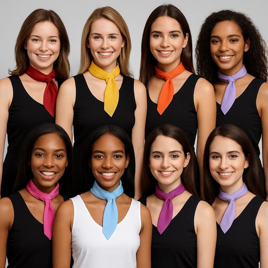 12 PACK Neck Scarves | Short Sheer Chiffon 25