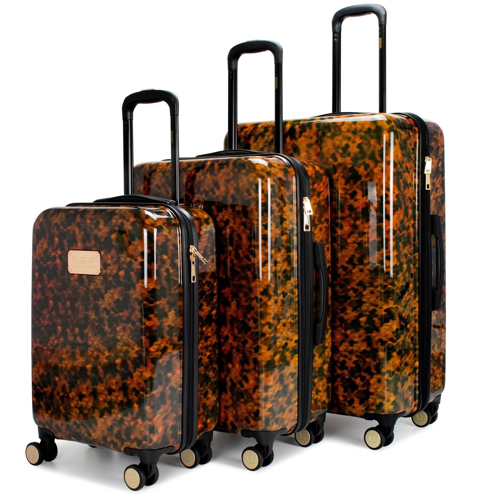 2026 Nuevo set de equipaje rígido de 3 piezas Badgley Mischka Essence (acabado Tortoise)