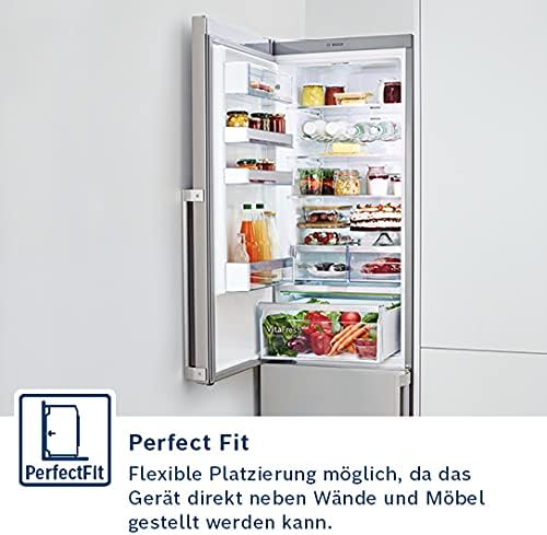 Bosch KGN36NWEA Serie 2 Kühl-Gefrier-Kombination, 186 x 60 cm, 215 L Kühlen & 87 L Gefrieren, NoFrost nie wieder abtauen, LED-Beleuchtung gleichmäßige Ausleuchtung