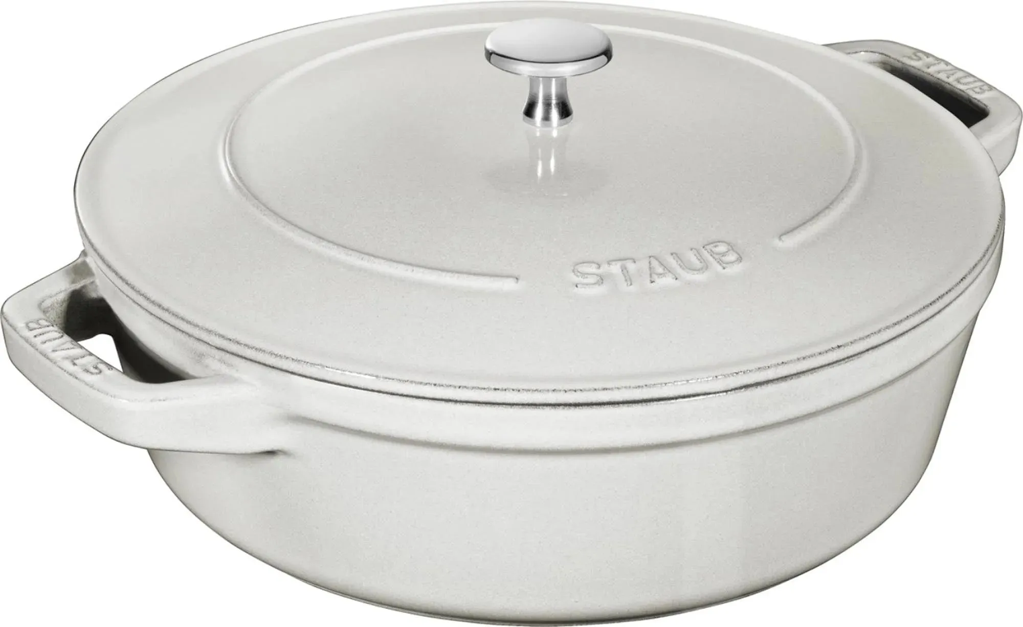 2025 Cocotte de 4 piezas, 24 cm, redonda, Trufa Blanca, apilable