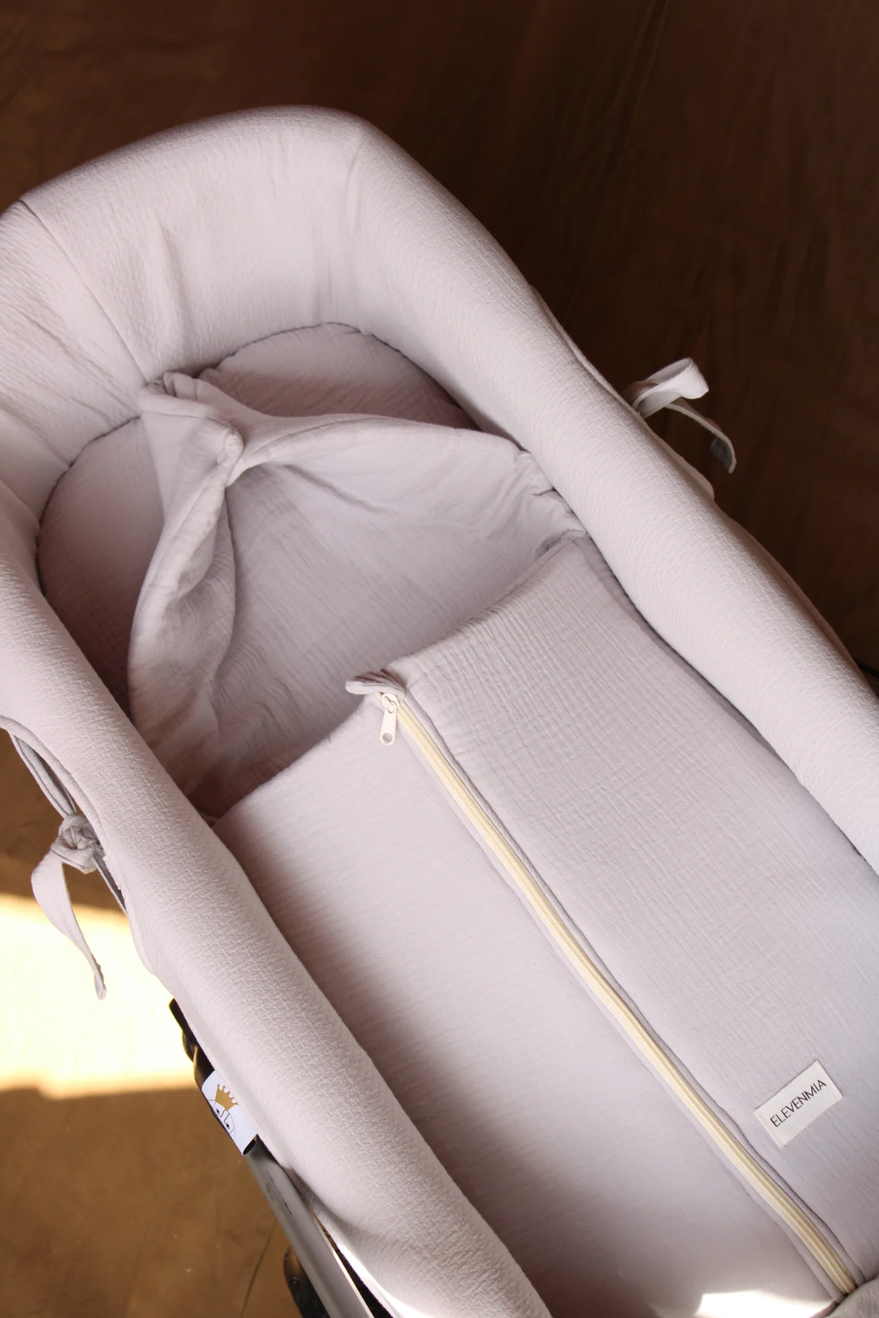 Saco Capazo Gasa Gris + Gasa Gris