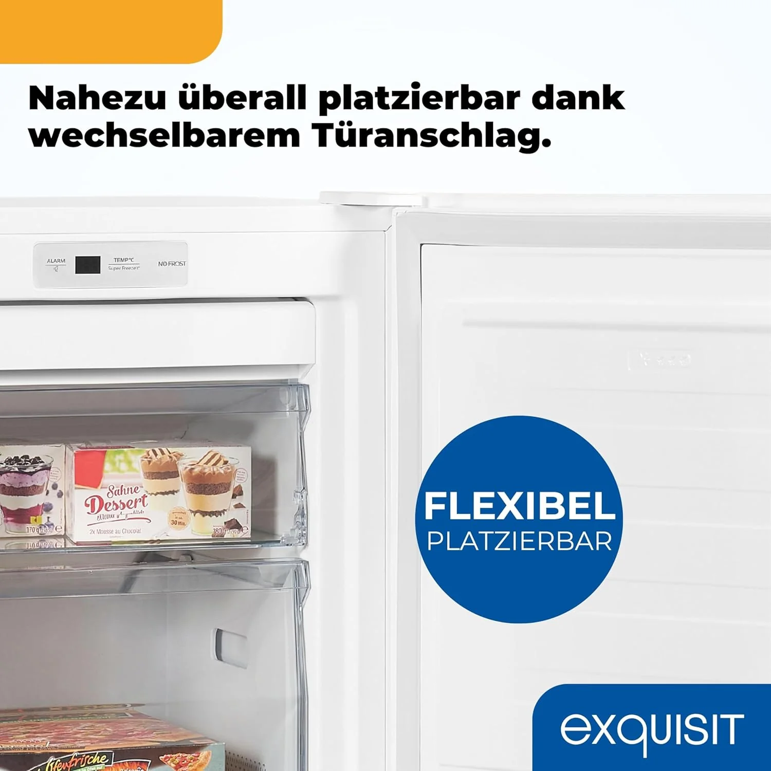 Exquisit Gefrierschrank NoFrost, Tiefk��hlschrank gro?, 161 Liter, Schnellgefrieren, Alarm-Funktion, GS5231-NF-H-040C weiss