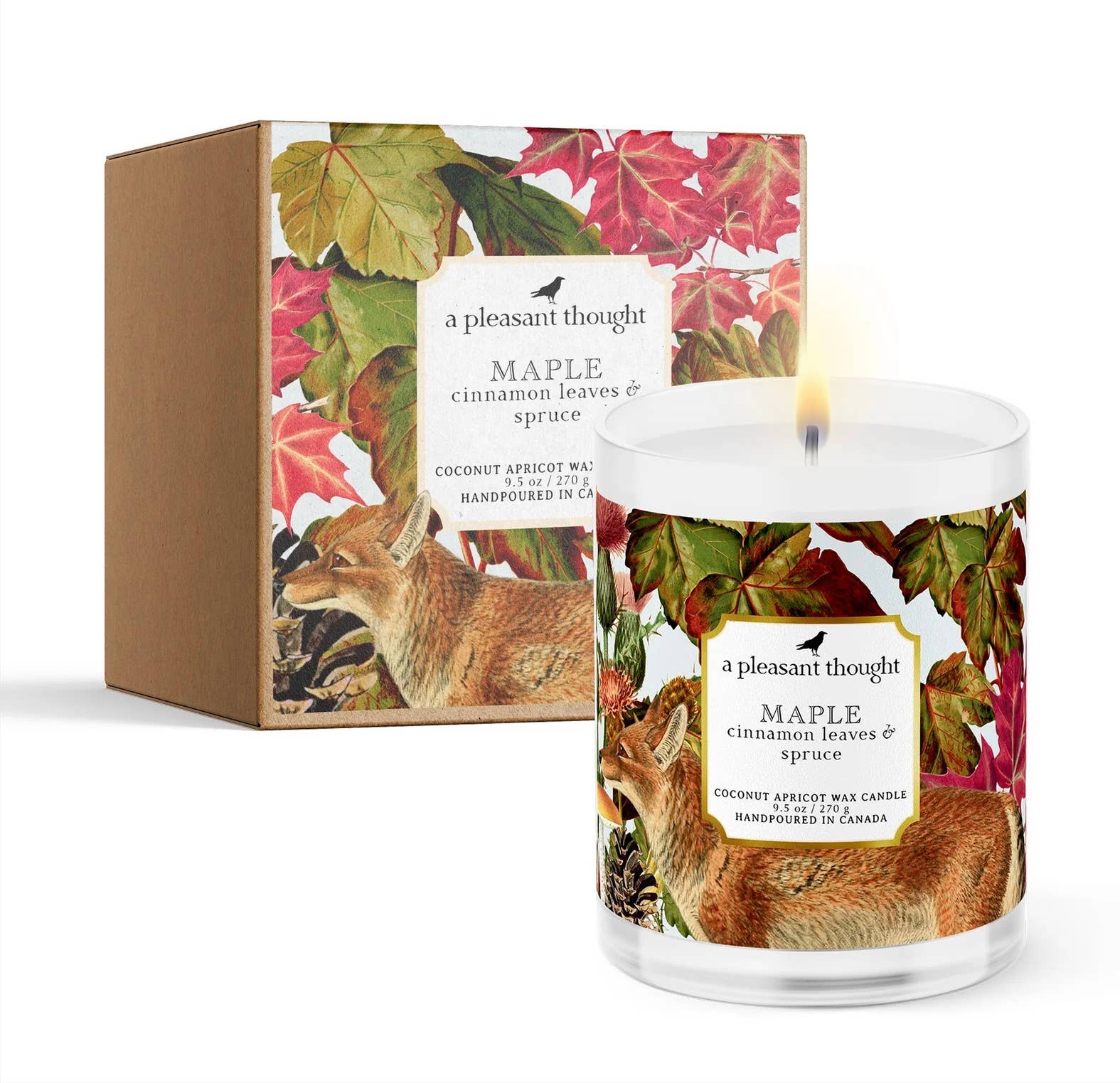 MAPLE | CINNAMON LEAVES & SPRUCE CANDLE A Pleasant Thought