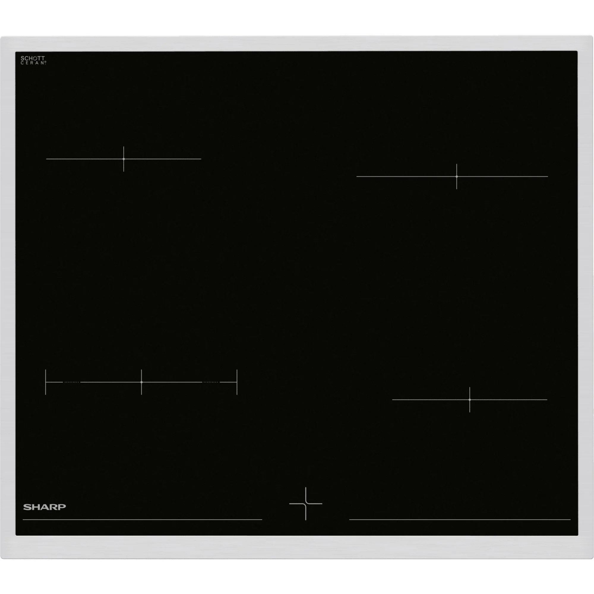 Sharp Kochherd Set Backofen und Cerankochfeld, Einbau, K-62D19IM0-EU