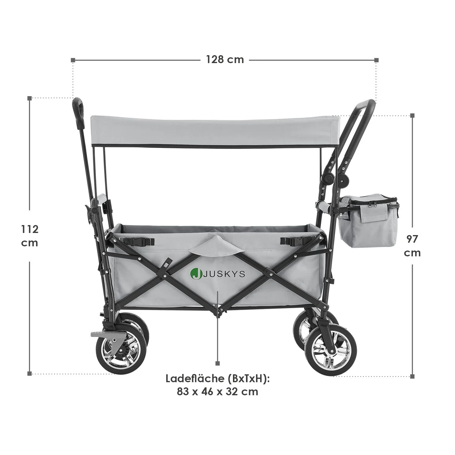 2025 Carro plegable con techo y bolsa