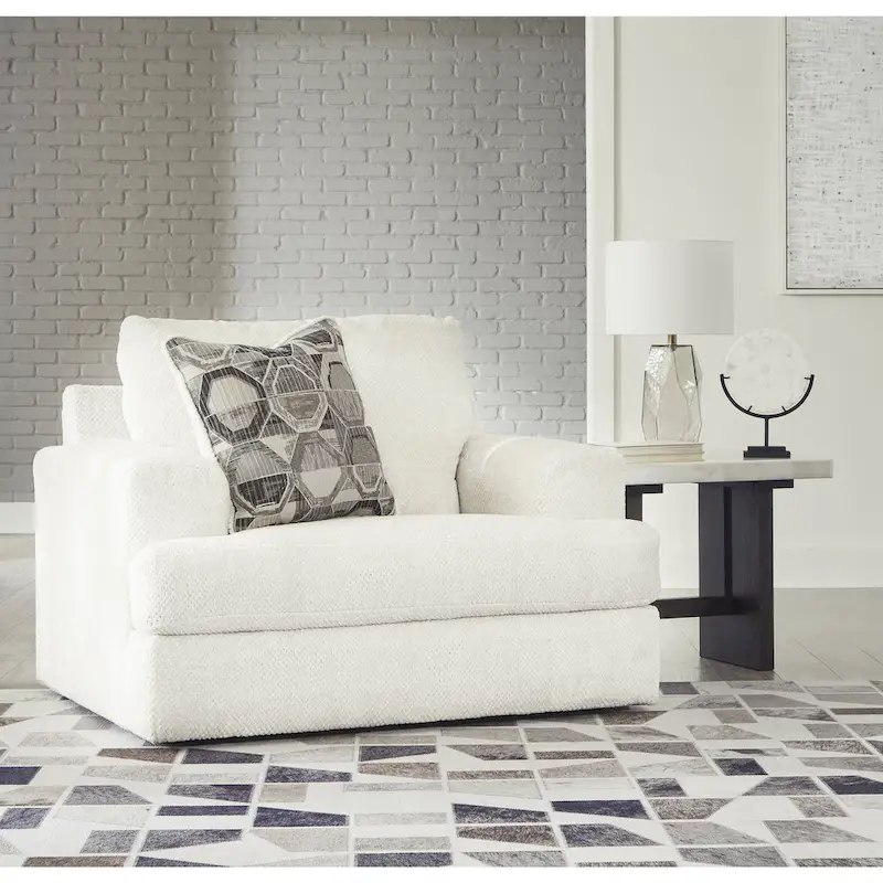 Signature Design by Ashley Karinne Oversized Linen Chair - Dimensions: 51" W x 41" D x 39" H