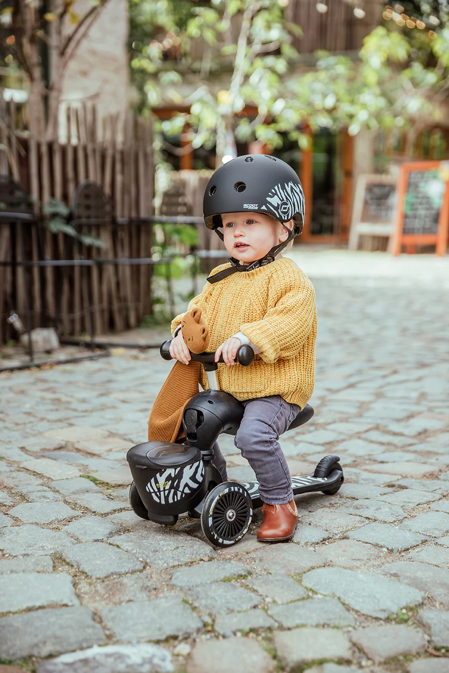2025 Patinete Scoot & Ride Highwaykick 1 Lifestyle 2-en-1 con Asiento, para Niños de 1 a 5 Años, Diseño con Compartimento de Almacenamiento