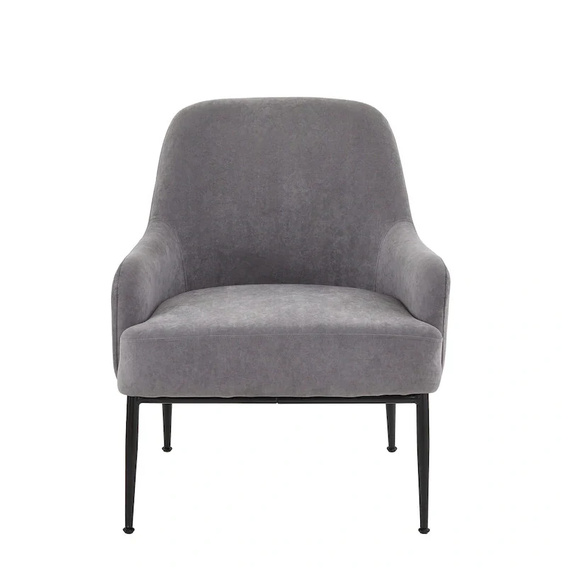 Mid-Century Velvet Accent Chair with Slope Arms