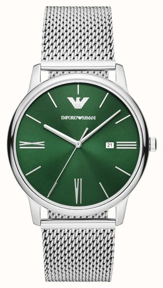 Emporio Armani Minimalist Quartz Green Dial Men's Watch AR11578