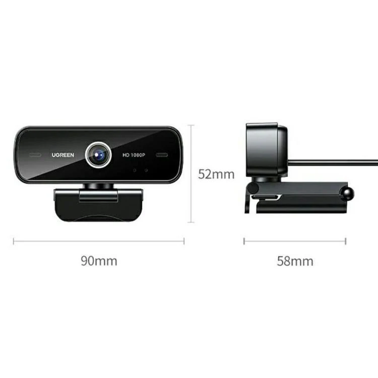 UGREEN CM925-75587 Built-in Dual Microphone USB 1080P HD Camera