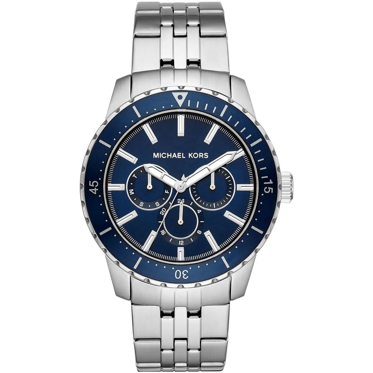 Michael Kors Cunningham Multifunction Blue Dial Silver Men's Watch - MK7153