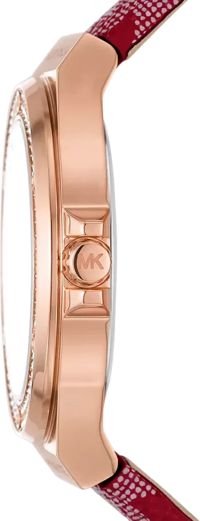 Michael Kors Lennox Pavé Red Genuine Strap Women's Watch - MK7308