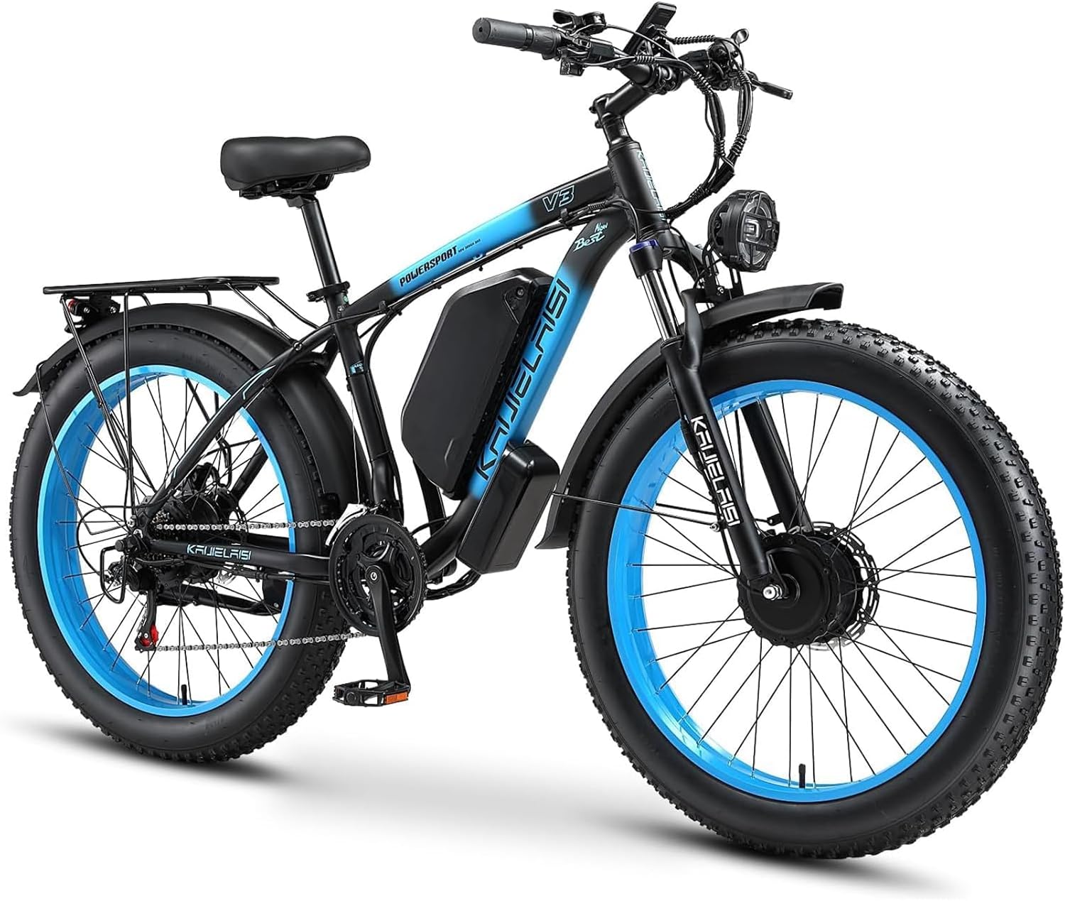 Electric Bike for Adult, 26 x 4.0 Fat Tire Ebike, 1000W/2000W Peak Electric Bicycle, 48V 13/17.5/23AH Waterproof Battery, Front Suspension Ebike, 27MPH-46MPH, Adjustable Seat, UL and GCC Certified