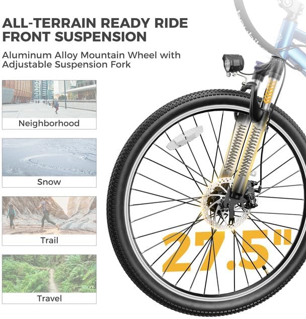 Heybike Race Max Electric Bike for Adults with 750W Peak Motor, 28mph Max Speed, 600WH Removable Battery Ebike, 27.5 Electric Mountain Bike with 7-Speed and Front Suspension