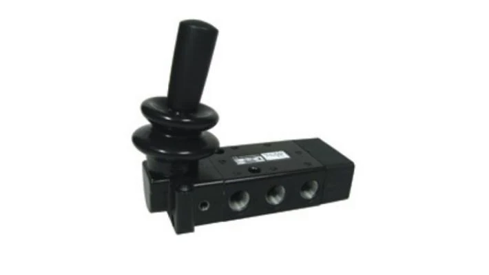 Norgren X3067802, Super X 5/2 manual valve, Black, Lever/Spring, 15N, G1/4
